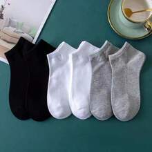 Kit 3 6 12 Pairs Unisex Short Ankle Socks Cotton And Polyester Multicolor 35-40 - Nhiều màu - Xem 2
