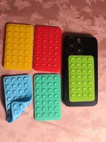 1 件硅胶吸盘硅胶吸盘方形手机壳背面硅胶吸盘 28 件大号吸盘硅胶手机吸盘卡夹钱包名片夹信用卡夹女士适合女性适用于 、Android 手机，生日礼物，家人，朋友手机支架，手机配件 - 藍色 - 查看 3