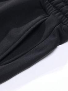 Męski, lekki, personalizowany zestaw bluzy z kapturem i spodniami typu raglan z nadrukiem w kształcie litery "Nowy Jork" w kontrastowym kolorze, modny, codzienny męski ubiór z kieszeniami, spodnie ze ściągaczem w pasie, odpowiedni prezent dla męża lub chłopaka, wiosna/jesień - Wielokolorowe - Zobacz 9