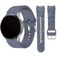 Color Speckles Bands Compatible With Samsung Galaxy Watch 7 Band 40mm 44mm, 20mm No Gap Soft Silicone Strap Replacement For Galaxy Watch 6 5 4/Classic 6 4/FE 40 Mm/Watch 5 Pro 45mm Women Men