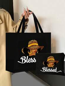 Einfache bedruckte Leinen-Tragetaschen - wasserdichter und leicht zu reinigender Stoff, Leopard Muster Mädchen, mit mehreren Taschen, Damen Leinen Handtasche mit großer Kapazität, Einkaufstasche, Reisetasche, geeignet für Einkaufen, Reisen, Pendeln, Strand, Geschenk für Lehrer, dies ist eine tragbare, lässige Aufbewahrungstasche, innovatives Design, große Kapazität, ist eine ideale Einkaufstasche, tägliche Notwendigkeiten, perfektes Urlaubsgeschenk, Geburtstagsgeschenk