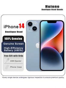 二手 Apple iPhone 14 蓝色 256GB 优质二手 Apple iPhone - 游戏就绪，双 SIM 卡 5G，95% 新，原装屏幕和高效电池（≥90%） - 藍色 - 查看 1