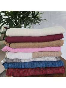 Kit Of 2 Blankets For Giant Luxury Sofa 120x210 Decorative Protective Sofa Cover - 巧克力棕 - 查看 3