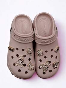 Women's High Platform Slippers With Pendants, Lightweight, 100% EVA, Non-Slip Sole - 淺粉色 - 查看 3