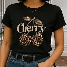 Camiseta T-Shirt Feminina Cherry Lançamento - Preto - Visão 1