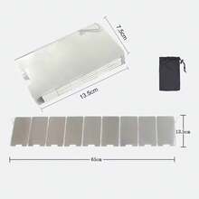 Protector de viento para estufa al aire libre, parabrisas de camping, 9 placas, cocinas de gas plegables, deflectores de viento, accesorio de equipo de estufa - 9 platos - Ver 2