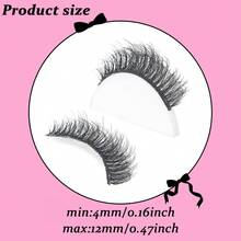 10 Paar falsche Wimpern Katzenaugen-Wimpern, Kunstmink-Wimpern mit natürlichem Aussehen, flauschig, verwischt, wie Wimpernverlängerungen aussehend, D-Krause Wimpernstreifen, kurze Wimpern - Natürliche Wimpern - Übersicht 8