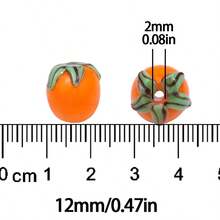 12mm Multi-Color Small Tomato Beads, Fruit Beads, Tomato Glass Beads, DIY Jewelry Making Supplies For Earrings, Bracelets, Necklaces