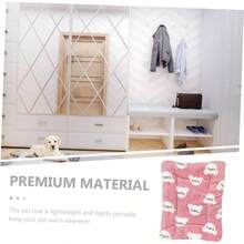Cama para Mascotas Gruesa Doble Cara Caliente y Cojn para Perros y Gatos para Invierno Alfombrilla Engrosada para Descansar - Rosa - Ver 5