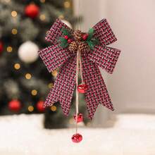 Christmas Bows, DIY Bell Hanging Tree Ornament Portable Home Decor Seasonal Party Favor