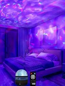 1pc LED Creative Northern Lights Projection Light, Colorful Dynamic Lighting Effects, Milky Way Starry Atmosphere Light, USB Powered, Couples Holiday Gift, Family Gathering, Event Decorative Light, Suitable For Bedroom, Living Room, Game Room, Party, Birthday - 多色光 - 查看 9