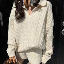 Women Sweater Co-Ords - Apricot - View 4