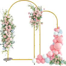 1pcs Arco para Decorar con Globos,Metal Arco para Decoración para Fiestas,Boda,Decoración Cumpleaños 1.2/1.5/1.8/2.0/2.2m - Dorado - Ver 1