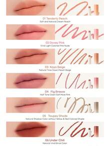 Rom&nd Romand LIP MATE PENCIL 02 Dovey Pink, Feather-Blur Edge, Airy Core Breathe Tech, Lip-Contour Fusion, Warm Nude Almond Haze, Cool Gray Rose Sheer, Caramel Chestnut Melt, Pocket-Size Lip Sculpt Kit, No-Makeup Lip Whisper, K-Beauty, Korean Makeup, 0.5g/0.02oz - 02 Dovey Hồng - Xem 6