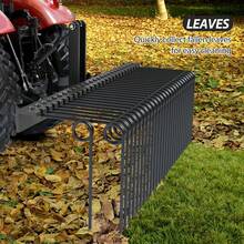 72-Inch 3-Point Tractor Rake, 72-Inch Wide 3-Point Tractor Rake For Pine Needles And Straw, Powder-Coated Steel, Category 0 And 1 Compliant - Black - View 5