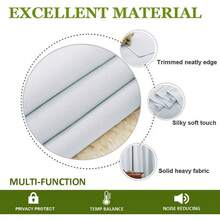 Patio Door Curtain Sound Blocking, Bedroom Privacy Room Divider Curtain Screen Partitions, Thermal Insulated Blackout Closet Sliding Door Curtain (1 Panel, 8.3ft Wide By 7ft Long, Gray) - 雲灰色 - 查看 4