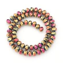 1 buah Manik-manik Kristal Abacus Pipih Berlapis Merah, Manik-manik Aneka Warna 3/4/6/8/10mm, Manik-manik Buatan Tangan DIY Serbaguna, Berwarna-warni dan Lucu, Cocok untuk Gelang, Kalung, Perhiasan, Rantai Ponsel, Gantungan Kunci, Grosir Manik-manik - Elektroplating warna merah - View 9