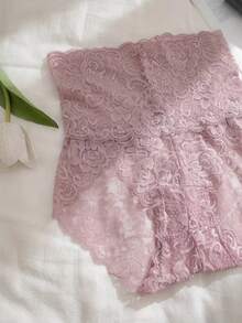 5-Pack Floral Lace High Waist Underwear Comfortable Breathable Women's Panty Set - 混合色 - 查看 9