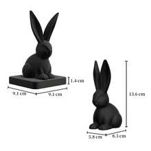 ORIZZONTE Modern Easter Decoration – Minimalist Bunny With Or Without Base – Spring Sculpture For Home, Table Or Desk – Festive Gift Idea – Available In 2 Variations – 100% Made In Italy, Shipping From Italy - Grey - View 9