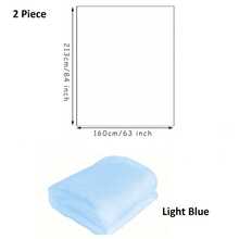 1 pieza/2 piezas Mosquitera de voile para exteriores, cortina de voile de poliéster para porche, pérgola, cabaña, decoración de boda, decoración de Halloween - Celeste - Ver 12
