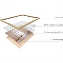 HAUS AND HUES Beige Oak Gallery Wall Frames 10 Pack - Tabletop Picture & Photo Frames Set With Two 8x10, Four 5x7, Four 4x6 - Includes American Oak, Shatterproof Plexi - Ideal For Home Or Office