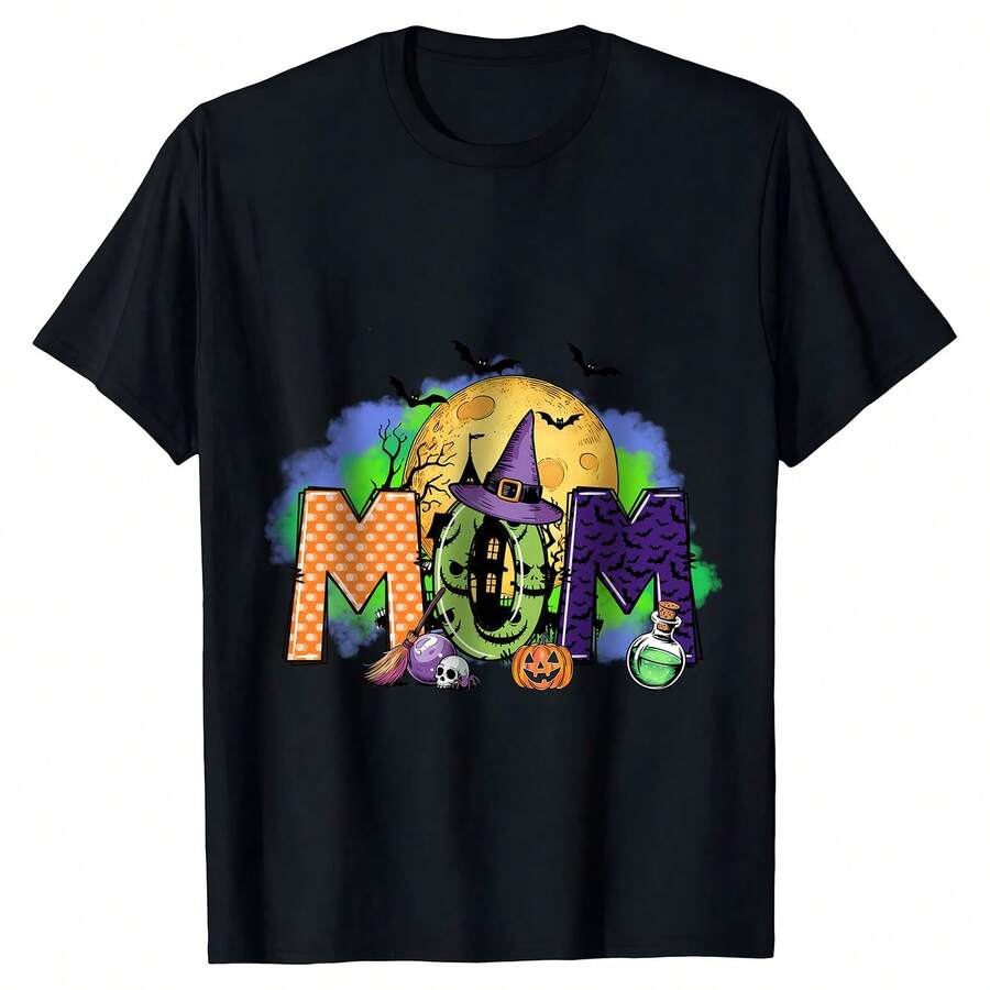Jia Jia Women's Short Sleeve Loose Fit Cotton T-Shirt, Oversized U-Neck T-Shirt, Plus Sizes, Fashionable For Summer - 黑色 - 查看 1
