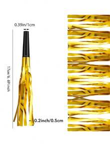 6/12/24/48 pièces Bruiteurs dorés Bruiteurs pailletés Bruiteurs à franges métalliques pour adultes Anniversaire Remise des diplômes Événements sportifs Fête du Nouvel An 2025 Fournitures de fête