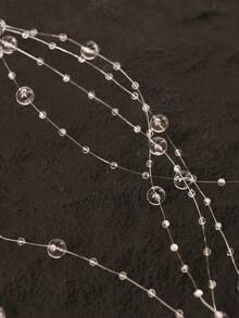 2pcs Women's Braided Tassel Hair Clips Chain, Mermaid Faux Pearl Tassel Hair Clips, Y2K Faux Pearl Unique Hair Accessories, Can Be Used As Braided Hair Chain, Can Be Clipped On Hair, Women Hair Decorations, Headpiece, Head Chain