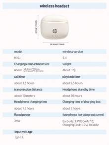 HP H10J 无线耳机是真正的无线入耳式耳机，兼容 iOS 和 Android 等主流系统。它们适合游戏和音乐，并配有便携盒，是万圣节和圣诞节的可爱礼物。 - H10J+耳機收納包 - 查看 5