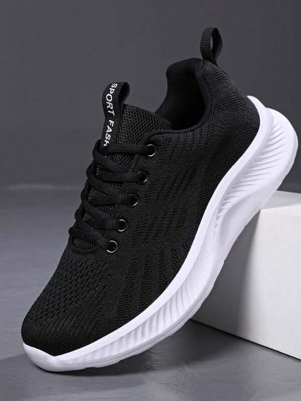 1 双纯色运动鞋，2025 年新款春夏女式白色英伦风系带运动鞋，圆头低帮厚底防滑鞋，时尚透气厚底学生鞋