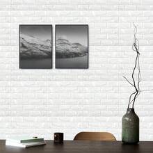 10pzs Panel Pared Decorativo Autoadherible 3D Papel Tapiz Azulejo Relieve Textura Realista Minimalista Contemporáneo Profesional Espuma PE Impermeable Resistente Húmedad Lavable| Claro - Blanco Puro - Ver 4