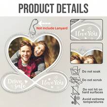Custom Photo Drive I Love You - Đồ trang trí xe hơi tùy chỉnh cá nhân hóa cho cặp đôi - Acrylic định hình tùy chỉnh - Quà tặng cho vợ chồng, kỷ niệm - Nhiều màu - Xem 6