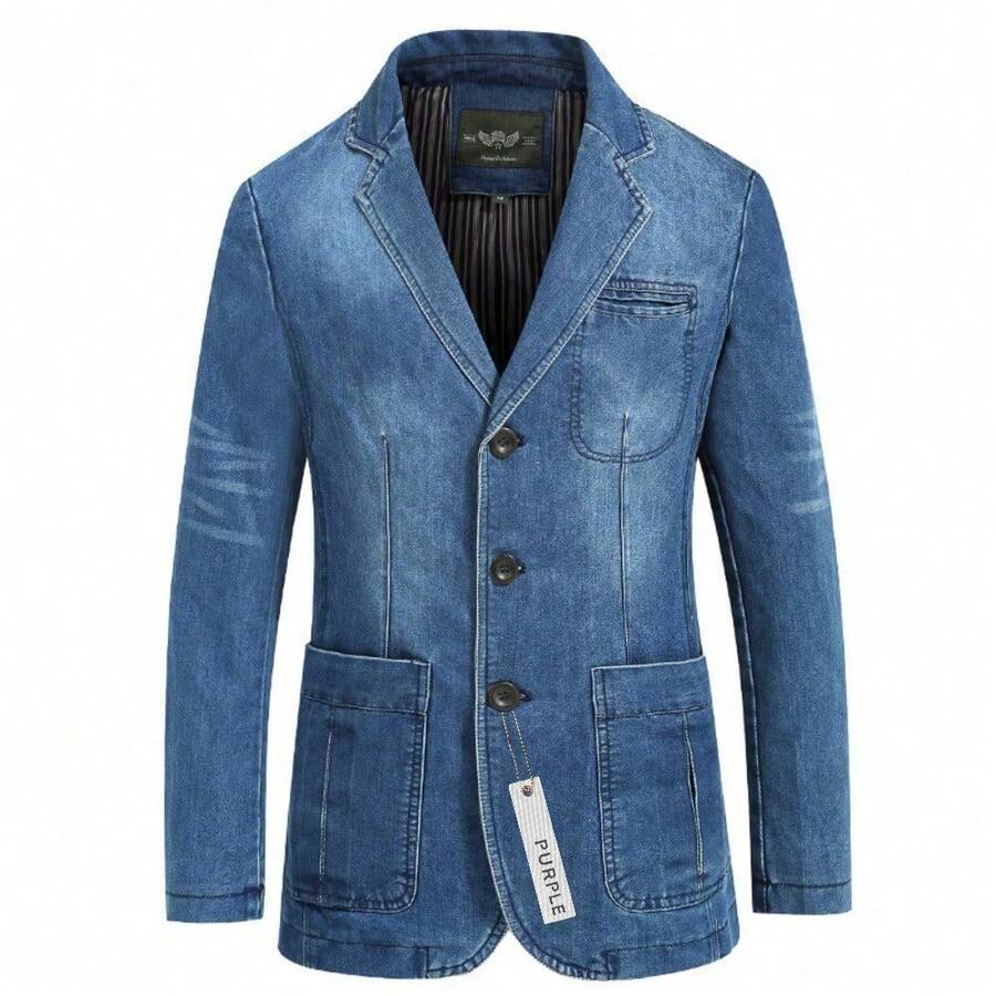 Men Blazers New Arrivals Halloween Denim Suit Jackets Casual Christmas Gifts Loose Fit Big Size Youth Fashion Men Clothes