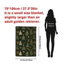 Christmas1pc Green Christmas Tree Flannel Blanket,280gsm,Throw Blankets, Blanket For Bed, Tapestry,Rug, Suitable For Home Decor,The Four Seasons,Winter Decorations, Bedroom Decor, Room Decoration Stuff, Living Room Decor, Picnic Blanket, Best Friend Gifts, Bed.