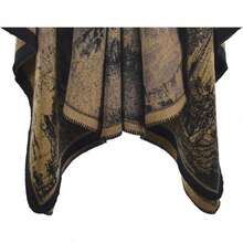 Women's Warm Shawl Wrap Cape Winter Cardigan Sweaters Open Front Poncho - Y27-水鎮黃 - 查看 4