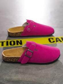 Unisex Adjustable Slip-On Slippers, Non-Slip & Durable For Indoor & Outdoor Wear - Pink - View 3