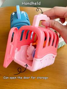 Children's Pretend Play Pet Rabbit Basket Toy Set, Feeding Simulation Cute Rabbit Playset, Birthday/Christmas Gift For Boys And Girls - Multicolor - View 7