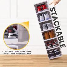 Zapatero con Cubierta, 6 Niveles Armario de Almacenamiento de Zapatos, Cajas de Almacenamiento de Zapatos, Para Almacenar y Guardar los Zapatos, Organizador1 columna