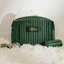 1pc Personalized Customized Name Cosmetic Bag, Personalized Bridesmaid Gift, Wedding Gift, Travel Toiletry Bag, Cosmetic Bag, Birthday Gift For Her, Mother's Day Gift Christmas Beauty Accessories - Multicolor - View 8