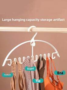 1 قطعة شماعات ملابس متعددة الوظائف - تصميم خالي من التجاعيد ومانع للانزلاق، ذو غرض مزدوج كشماعات للملابس الداخلية وتخزين وتجفيف الجوارب مع مشبك للجوارب، رف تخزين ملابس عملي للمتاجر والاستخدام المنزلي