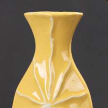 yuanhetang 1 pieza Jarrón cerámico moderno, diseño floral blanco, adecuado para hidroponía, arreglo floral de sala de estar, decoración del hogar nórdica, jarrón cerámico hecho a mano, decoración de habitación, jarrón de flores, jarrón de vidrio