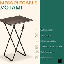 Mesa Auxiliar Plegable Multiusos para Recamara, Sala, Camping y ms de Madera MDF de 48x 37. Desayunador o Mesa para Laptop Otami con Altura de 64. Mesa para TV Caf - inicial - Ver 5