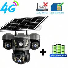 SWVW V380 PRO 三镜头 4G SIM 卡太阳能供电摄像头,6K 高清 15MP 户外防水夜视双向语音移动追踪 IP 摄像头,4G 户外室内家用安防摄像头,无线 4G 摄像头,IP 摄像头,云台摄像头,全景摄像头,监控摄像头,CCTV 摄像头 - 15MP4G相機 - 查看 14
