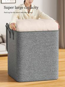 1 حقيبة تخزين سحاب كاتيوني، حقيبة فرز الملابس قابلة للطي، حقيبة تخزين موسمية، حقيبة تخزين قابلة لإعادة الاستخدام، مقاومة للماء والتآكل، مزودة بمقابض الاتجاه، مناسبة لتخزين البطاطين والألعاب والملابس الموسمية