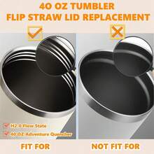 1个防漏盖替换装，适用于40盎司（约1134.0克）H2.0翻盖吸管杯，防漏防尘吸管盖 - 彩色 - 查看 5