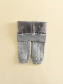 1件婴儿厚保暖柔软舒适打底裤，秋冬 - 彩色 - 查看 21