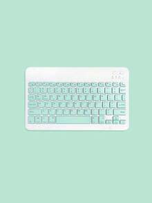 10-Inch Wireless Bluetooth Mini Silent Keyboard, Compatible With Smartphones, IPads, 3 Systems, 150mAh Battery Capacity - Mint Green - View 7