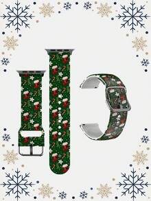 1pc Gingerbread Man Soft Elastic Breathable Comfortable Replacement Watch Band, Compatible With Samsung, Garmin, Honor Smartwatches, 38mm 40mm 41mm 45mm 44mm 42mm 46mm 49mm, Fashionable Casual Multi-Color Silicone Watch Strap Compatible With Apple Watch Ultra Series SE/11/10/9/8/7/6/5/4/3/2/1