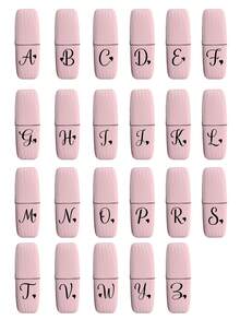 1pc Black Art Letters A-Z Portable Toothbrush Case, Keep Your Toothbrush Clean And On The Go!Travel Toothbrush Holder, Portable Toothbrush Cup Cover,Suitable For Travel, Camping, Business Travel, And School, Multi-Purpose Toothbrush Cup, Travel Wash Cup, Toothbrush And Toiletries Storage Kit, Minimalist Toiletries Storage Box, Travel Essentials, Bathroom Accessories, Household Items, And Storage Supplies(Excluding Q/U/X) - Multicolor - View 1