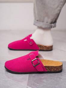 Unisex Adjustable Slip-On Slippers, Non-Slip & Durable For Indoor & Outdoor Wear - Pink - View 4